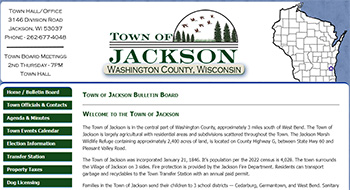 Town of Jackson, Washington County
